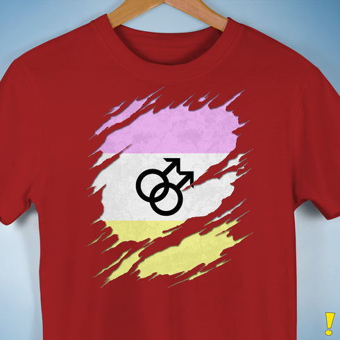 Twink Pride Flag Ripped Reveal Premium Unisex T-Shirt